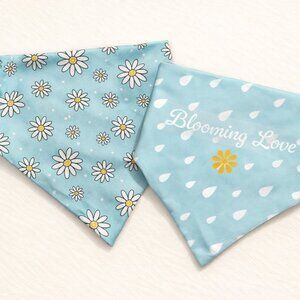 Reversible Dog Bandana – Daisy & Blooming Love (20") – Gift Ready